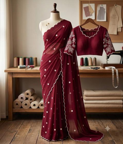 Nivara georgette wholesale market surat saree